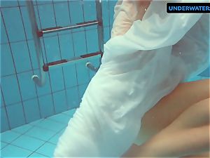red-haired Diana super hot and insane in a milky dress