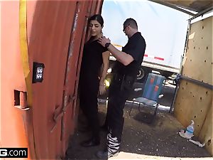 shag the Cops Latina gal caught fellating a cops rod